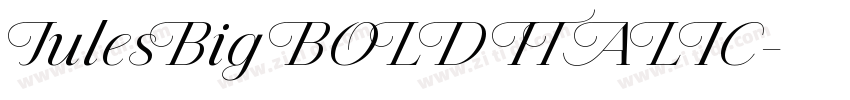 JulesBig BOLD ITALIC字体转换